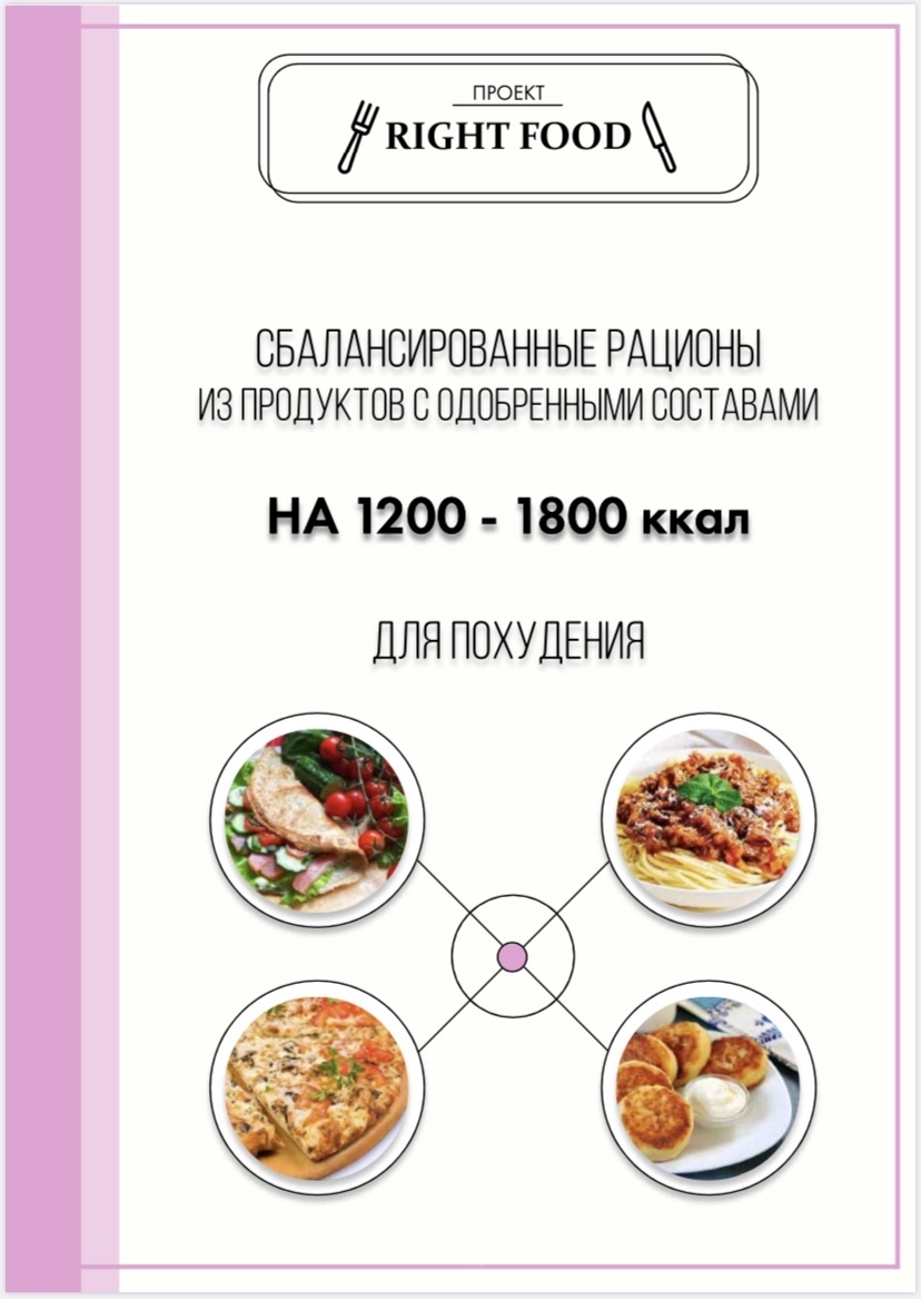 РАЦИОН ПОХУДЕНИЯ ИЗ ПРОДУКТОВ С ОДОБРЕННЫМИ СОСТАВАМИ