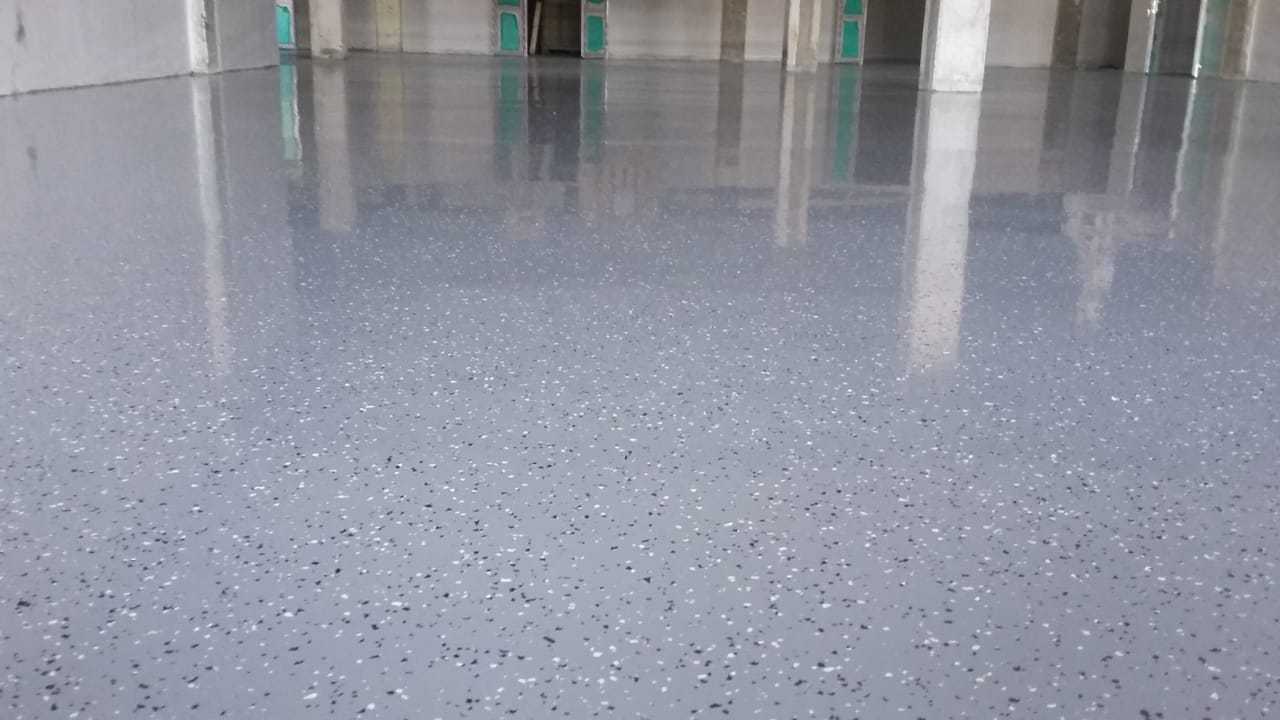 наливной пол с чипсами