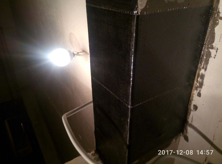 Усиление ригелей углеволокном