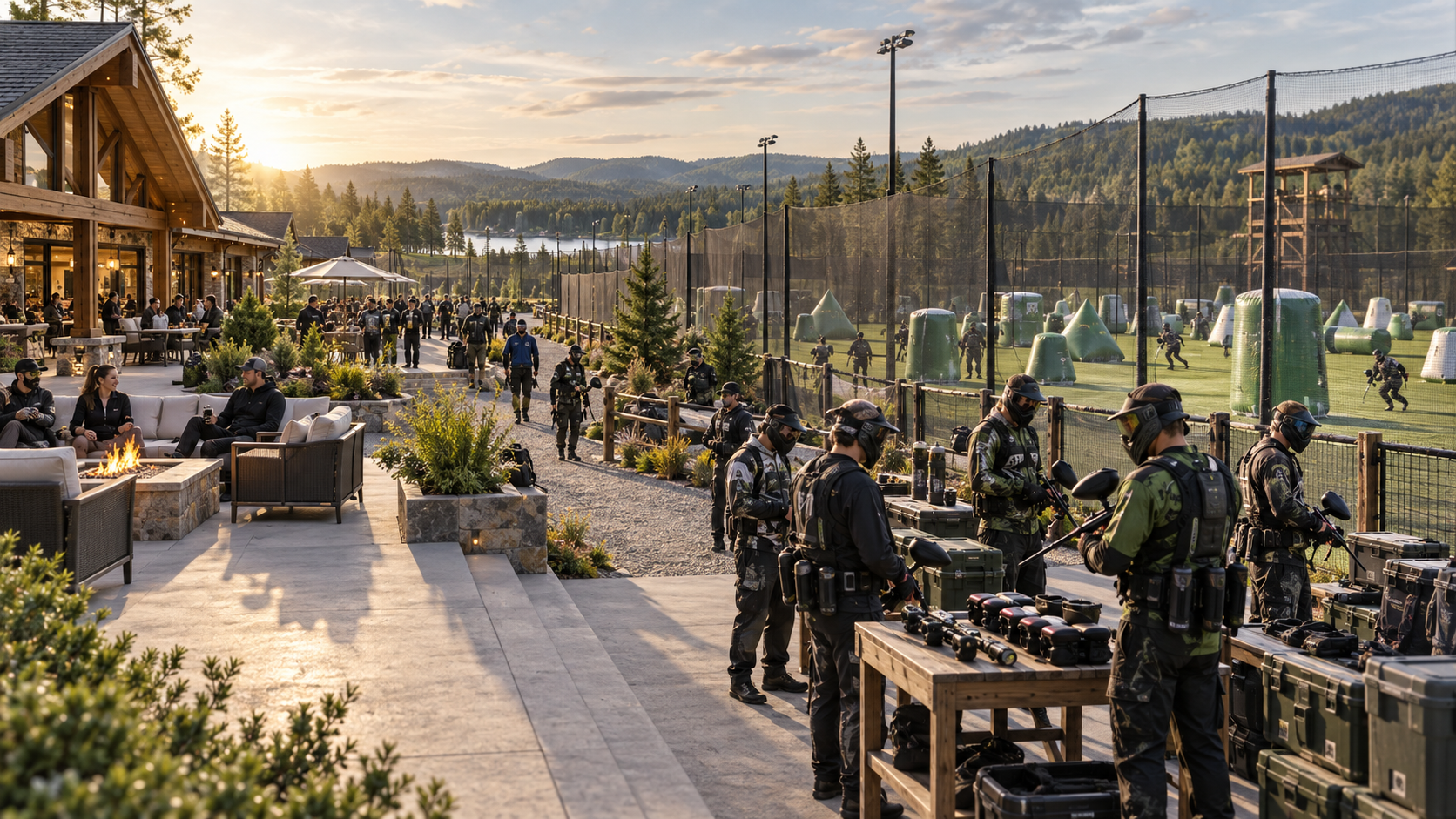 3D Рендер — корпоративный пейнтбол