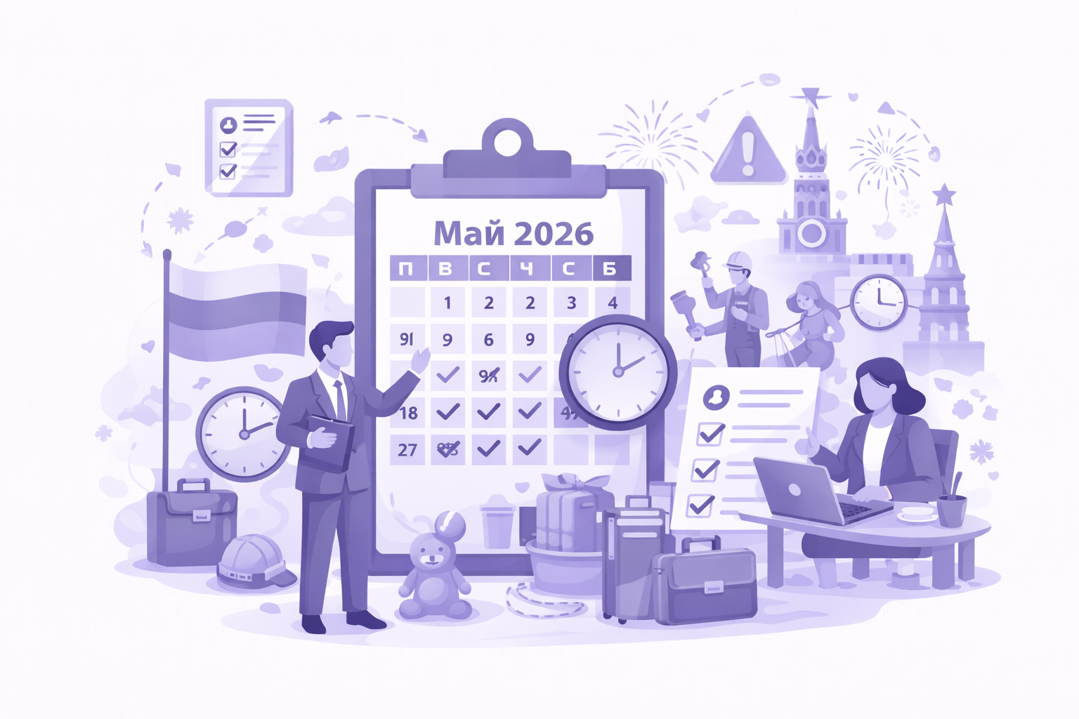 Режим работы на майские праздники 2026: инструкция для кадрового специалиста