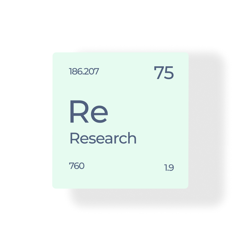 карточка похожая на химический элемент с элементом под названием Исследование