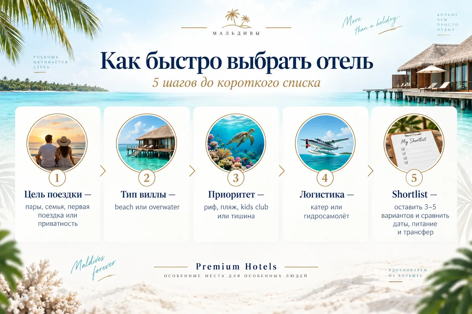 Как выбрать отель на Мальдивах 5 звезд: пять шагов до короткого списка