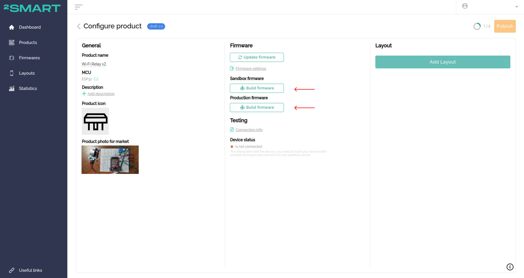 Links for Sandbox and Production firmware builds