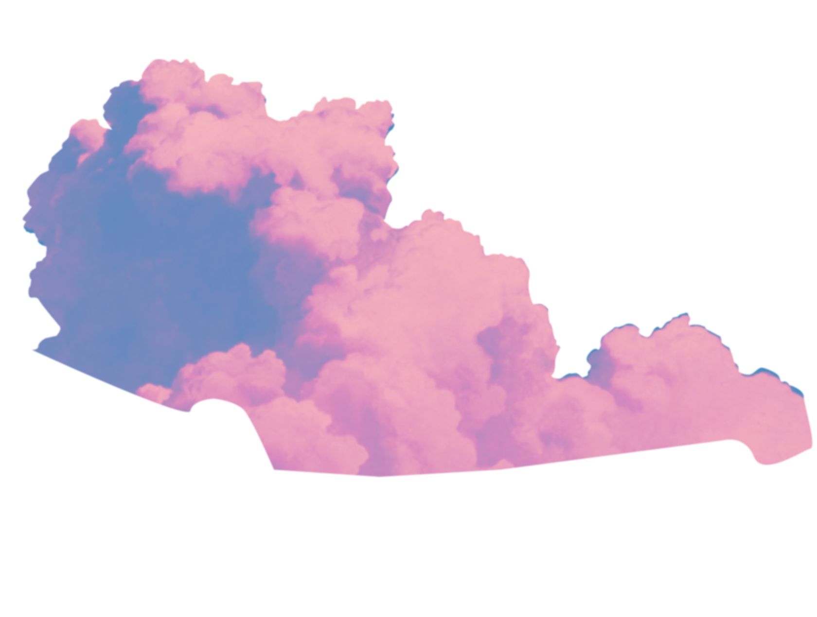 a pink cloud moves slowly to the left along the screen