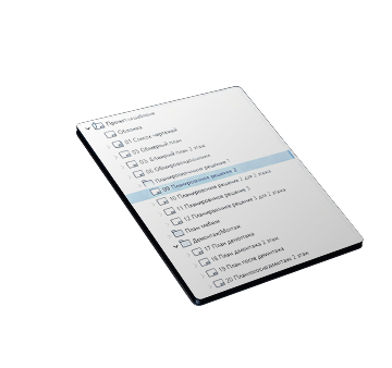 Карта макетов в шаблоне архикад