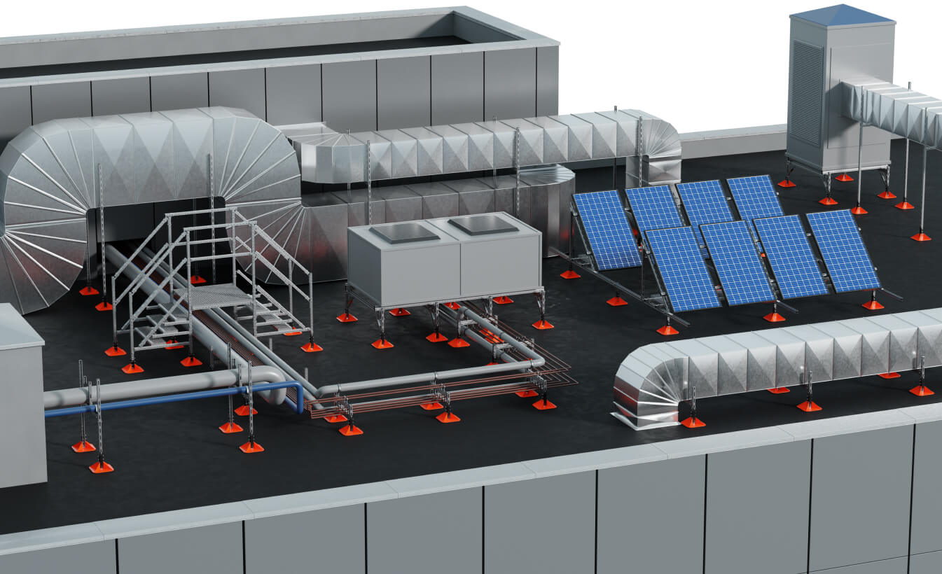 Крепление оборудования на кровле