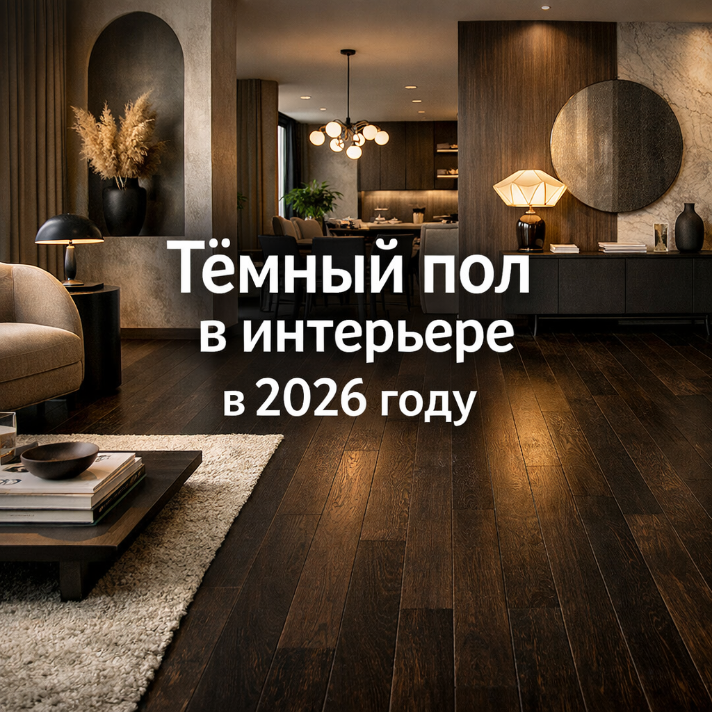 Тёмный пол в интерьере 2025–2026: плюсы и минусы, как ухаживать и с чем сочетать тёмный ламинат, кварц-винил и инженерную доску. Parket Brothers, Санкт-Петербург.