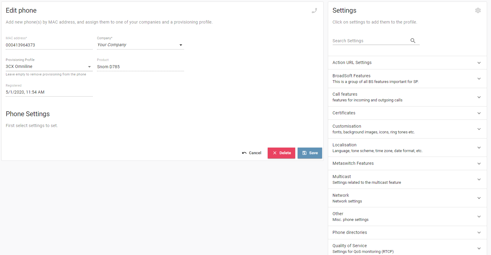 Autoprovision IP-телефона Snom