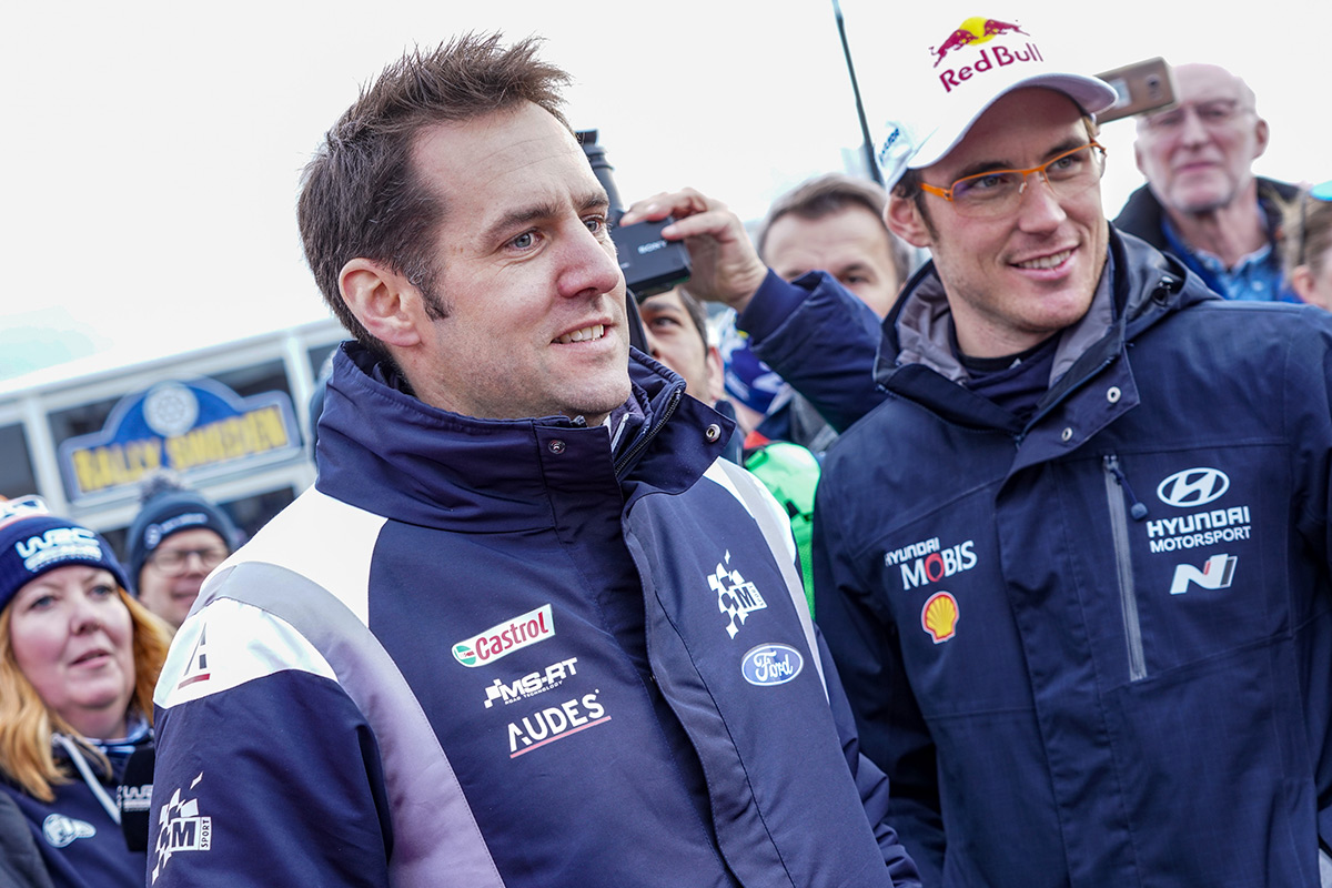 Руководитель M-Sport Ричард Милленер и пилот Hyundai Тьерри Невилль, ралли Швеция 2020
