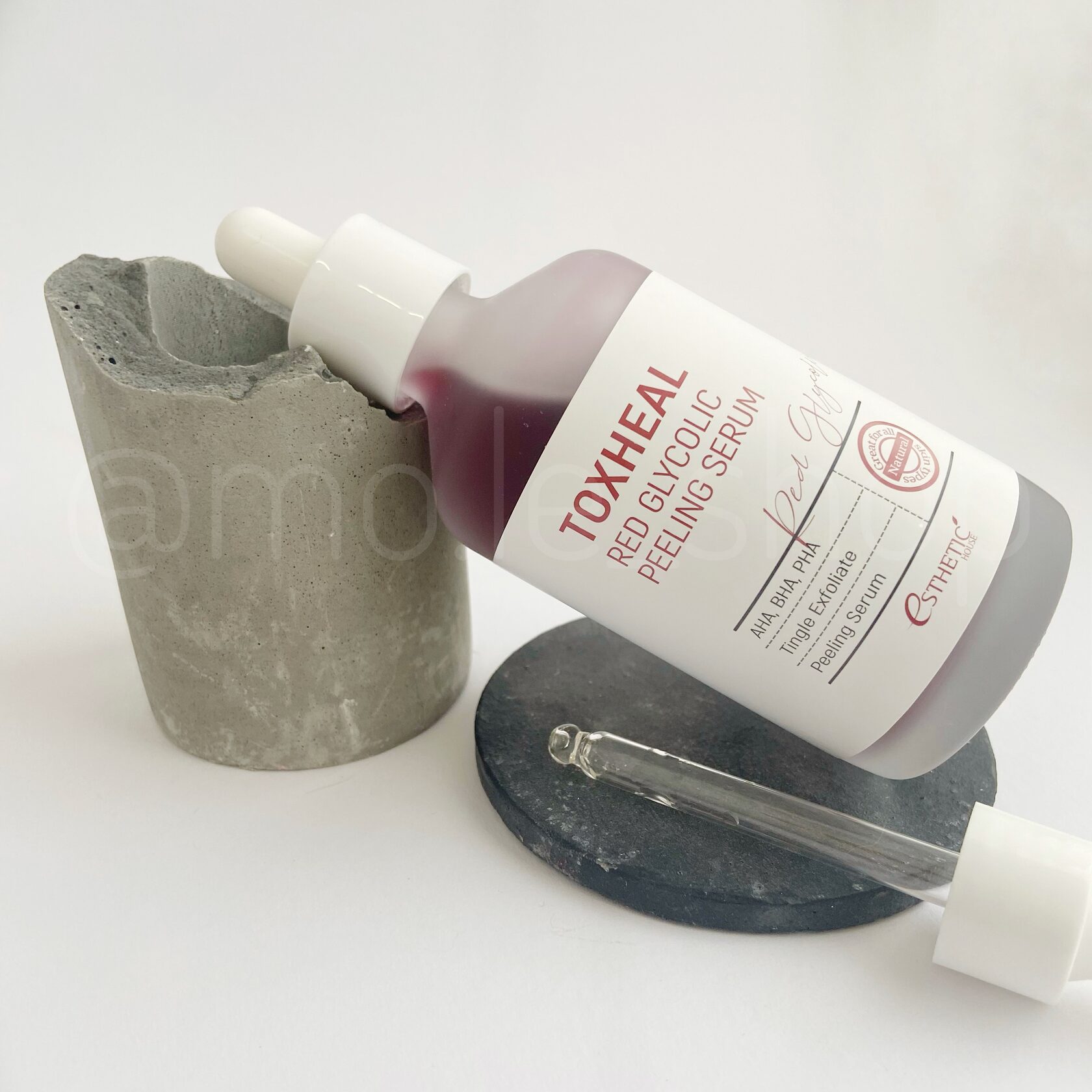 Red glycolic peeling. Toxheal Red Glycolic peeling Serum. BHA Toxheal.