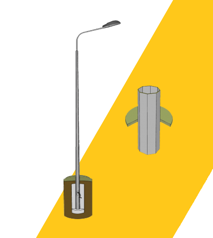 Опора несиловая прямостоечная граненая, марка: нпг-7/8,5-02-ц (танс. Опора танс. 12. Зубр нпг-м1-550. 0-1.