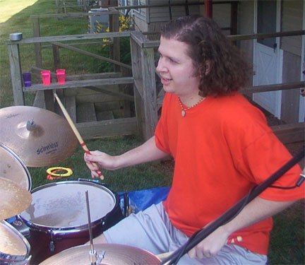 Tony drumming with the Modes