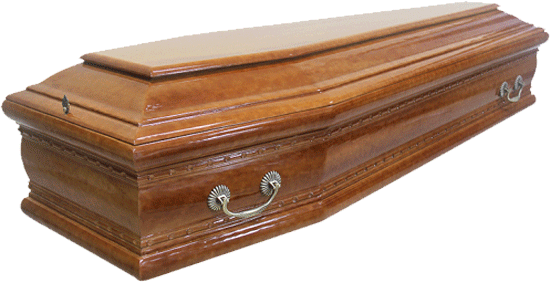 Гроб лакированный, &quot;Бергамо&quot;, шестигранный