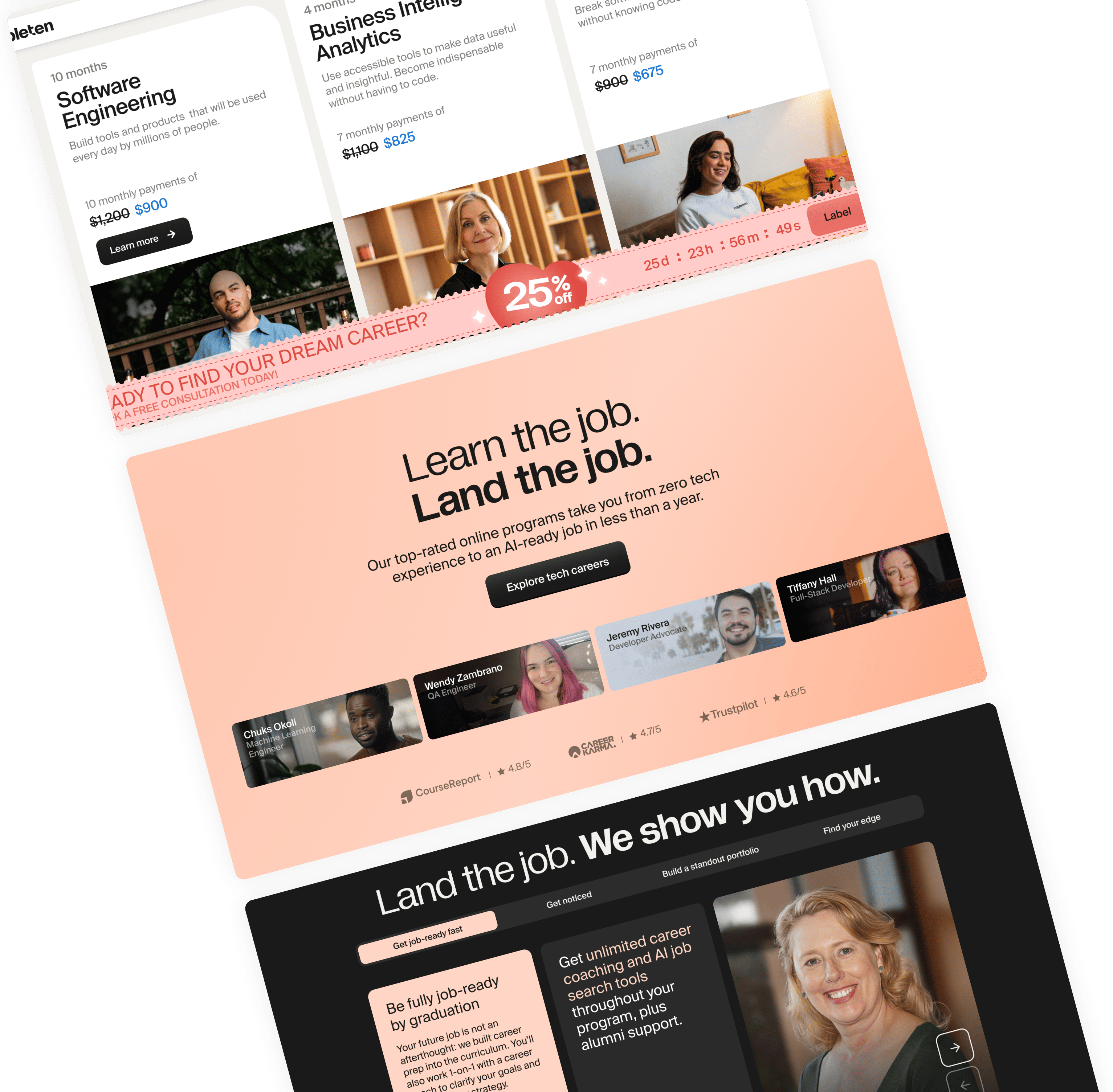 Tripleten USA website screenshot — design and development by Curves Digital