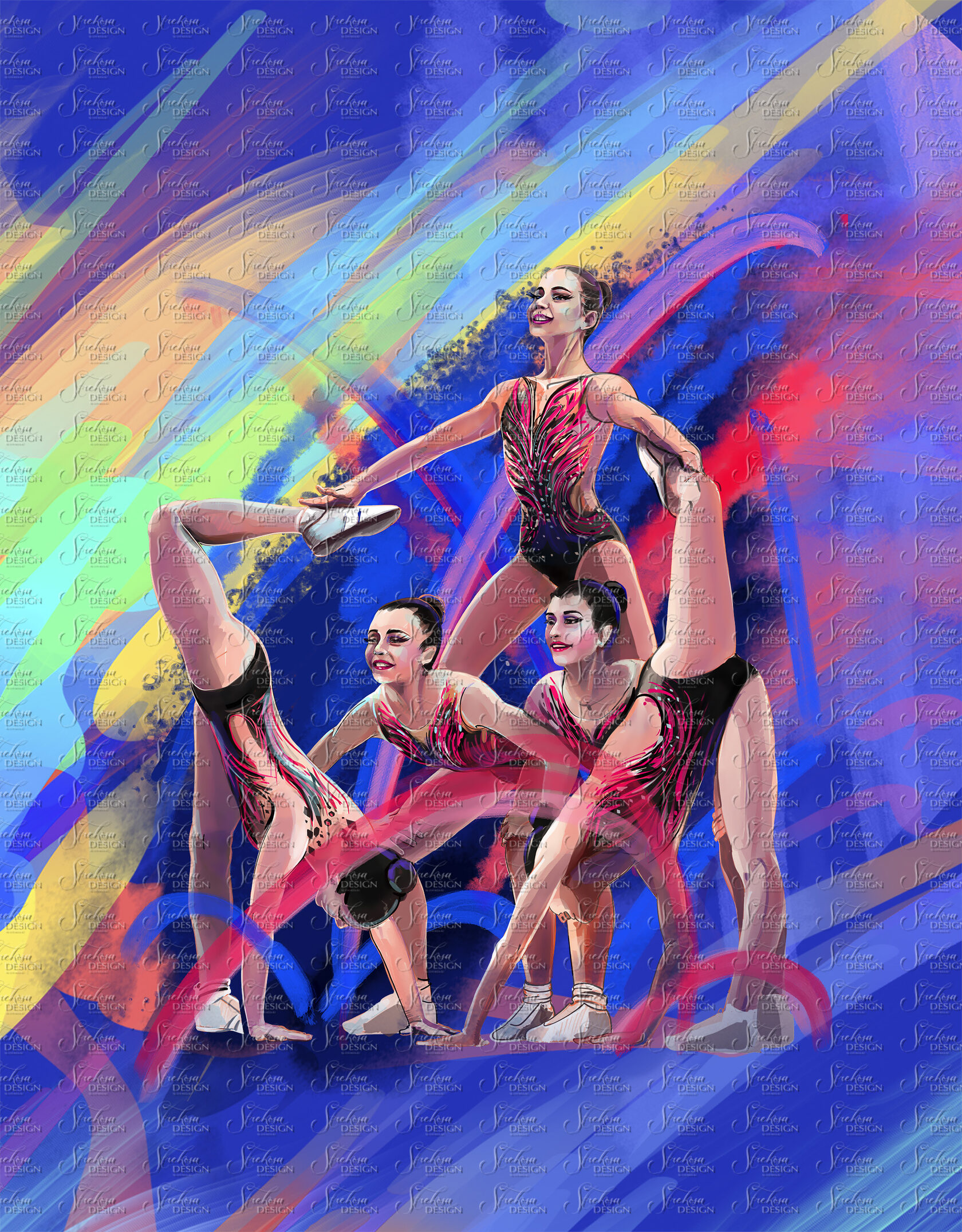 Aerobics A0001 illustration by Strekosa Design