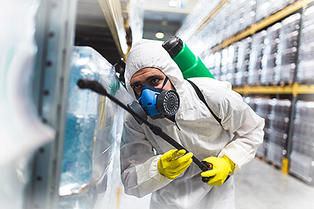 Дезинсекция тараканов на складе в Казани санэпидемстанцией 