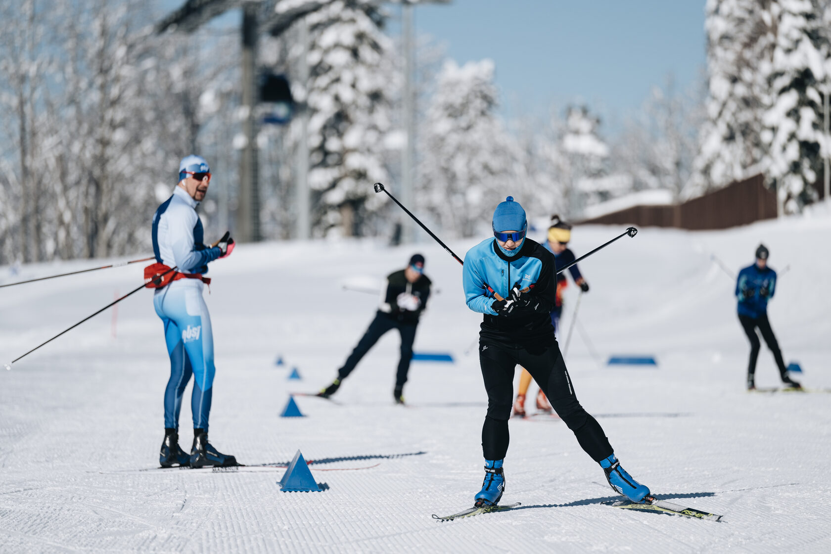 Тренировка на беговых лыжах в Москве