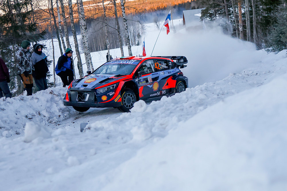 Крейг Брин и Джеймс Фултон, Hyundai i20 N Rally1 (ALZ WR 910), ралли Швеция 2023/Фото: Hyundai Motorsport