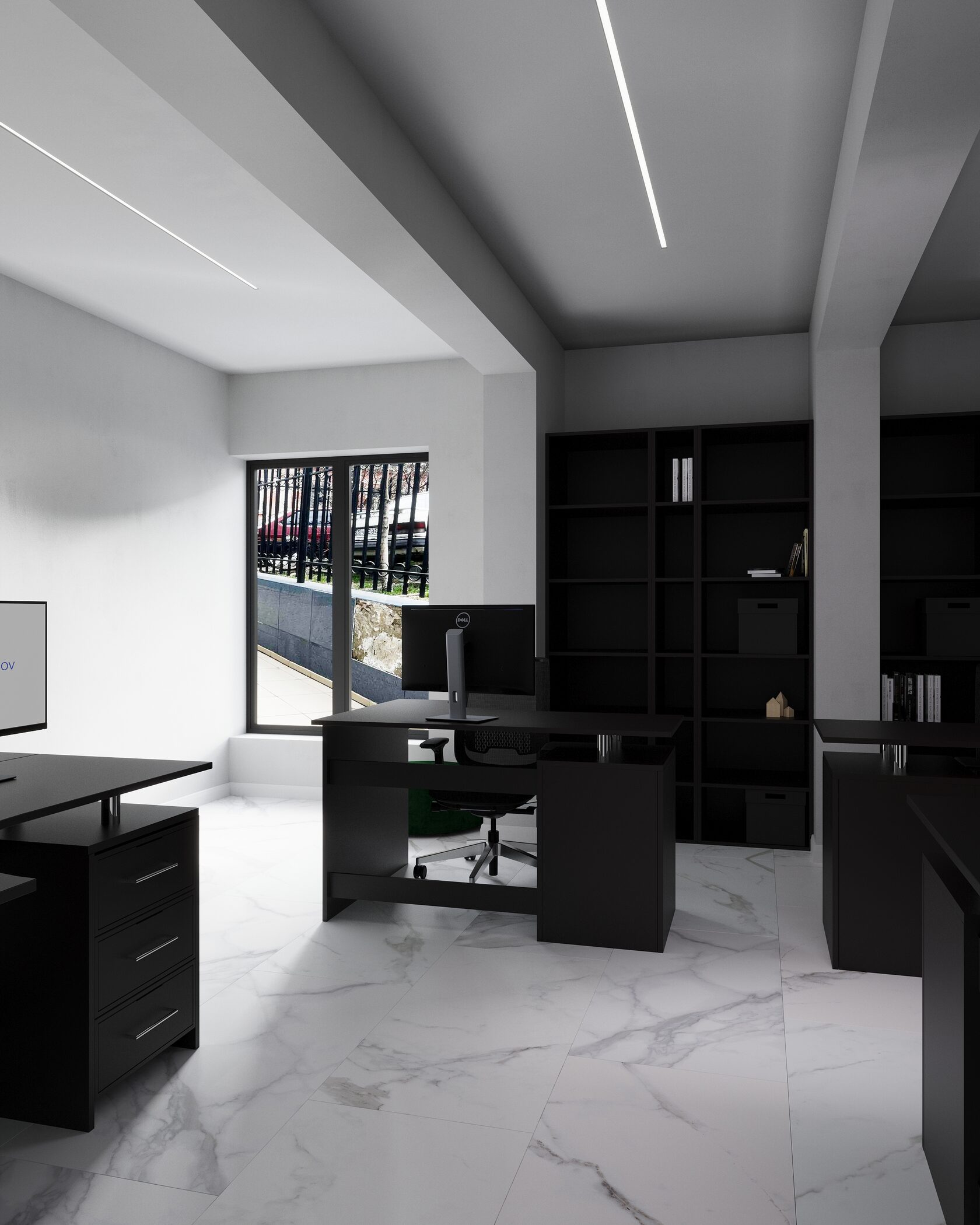 зона бухгалтеров в офисе 