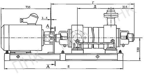 Насос пэ 150 53 чертеж