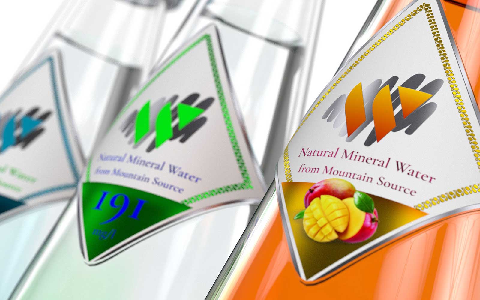 Этикетки воды W water