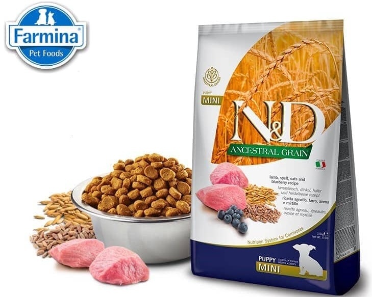 корм фармина с ягненком для щенков