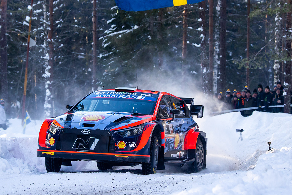 Отт Тянак и Мартин Ярвеоя, Hyundai i20 N Rally1, ралли Швеция 2022