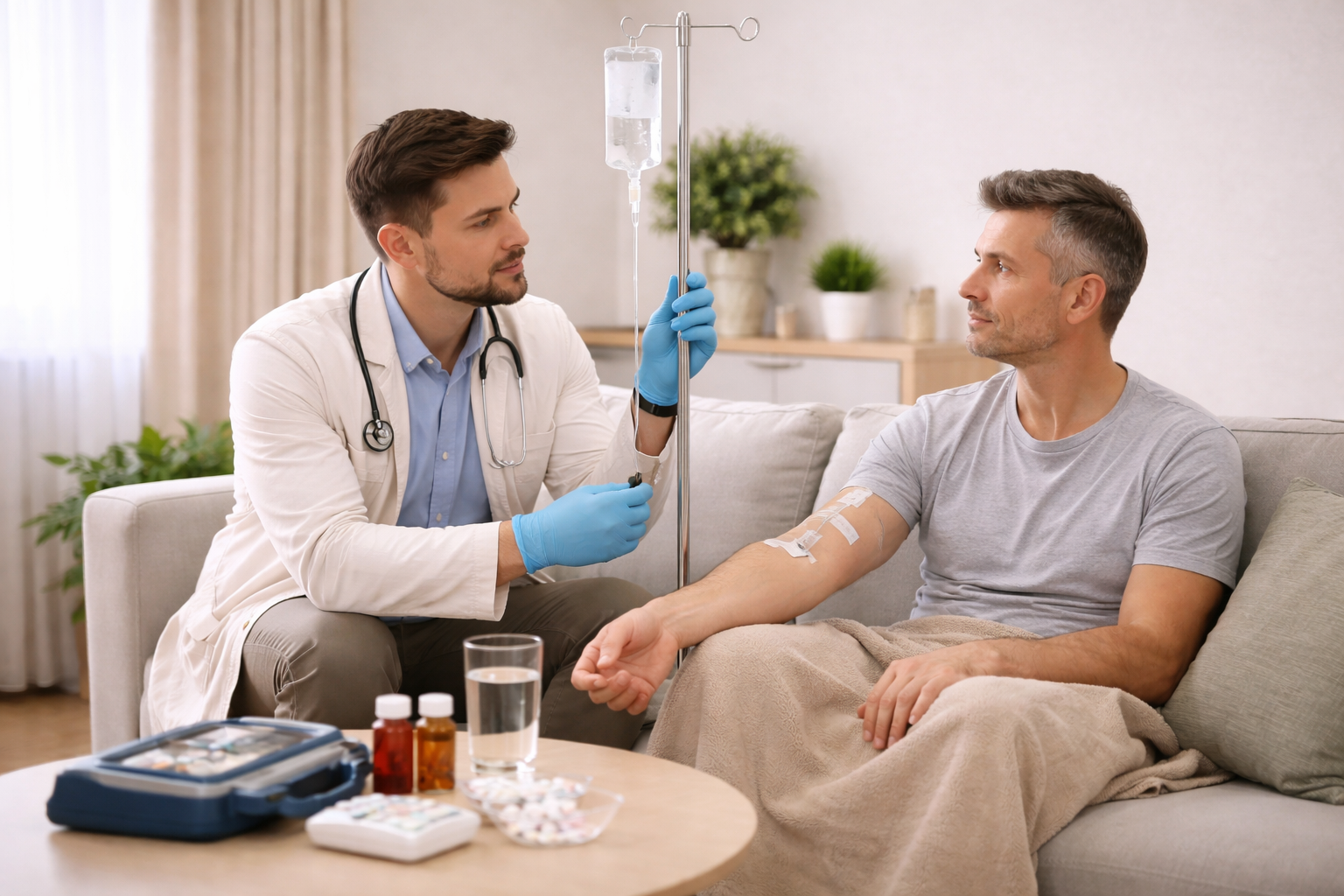 Вывод из запоя на дому: как проходит выезд нарколога и почему это удобно