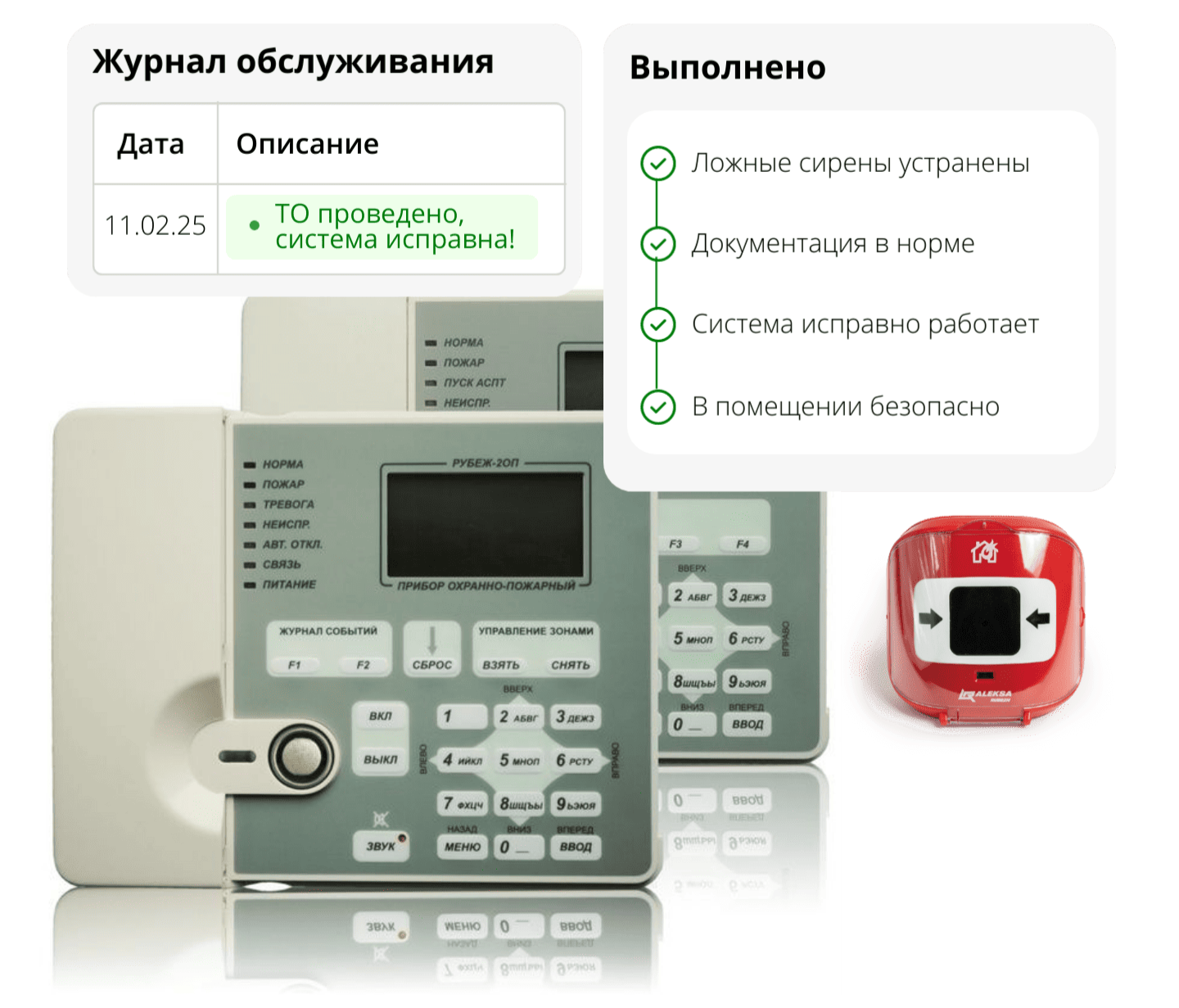 обслуживание пожарной сигнализации Рубеж