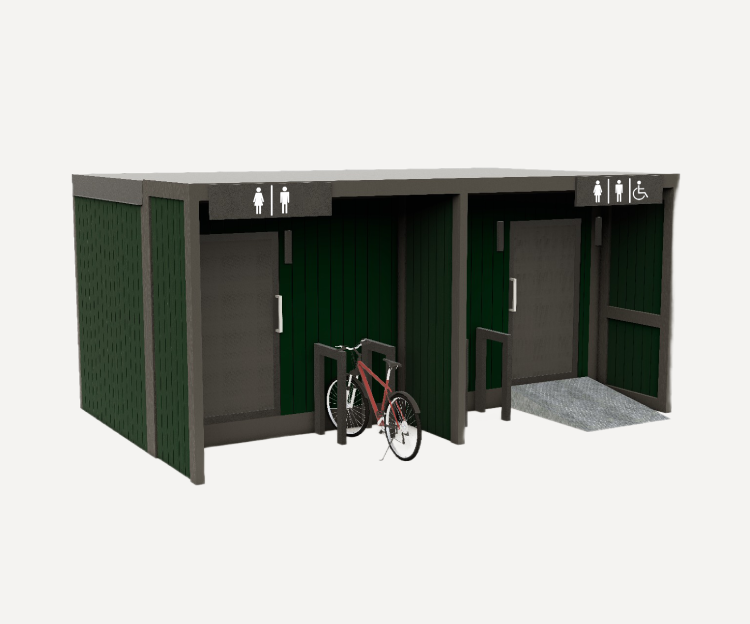 Автономные уличные туалетные модули для парка