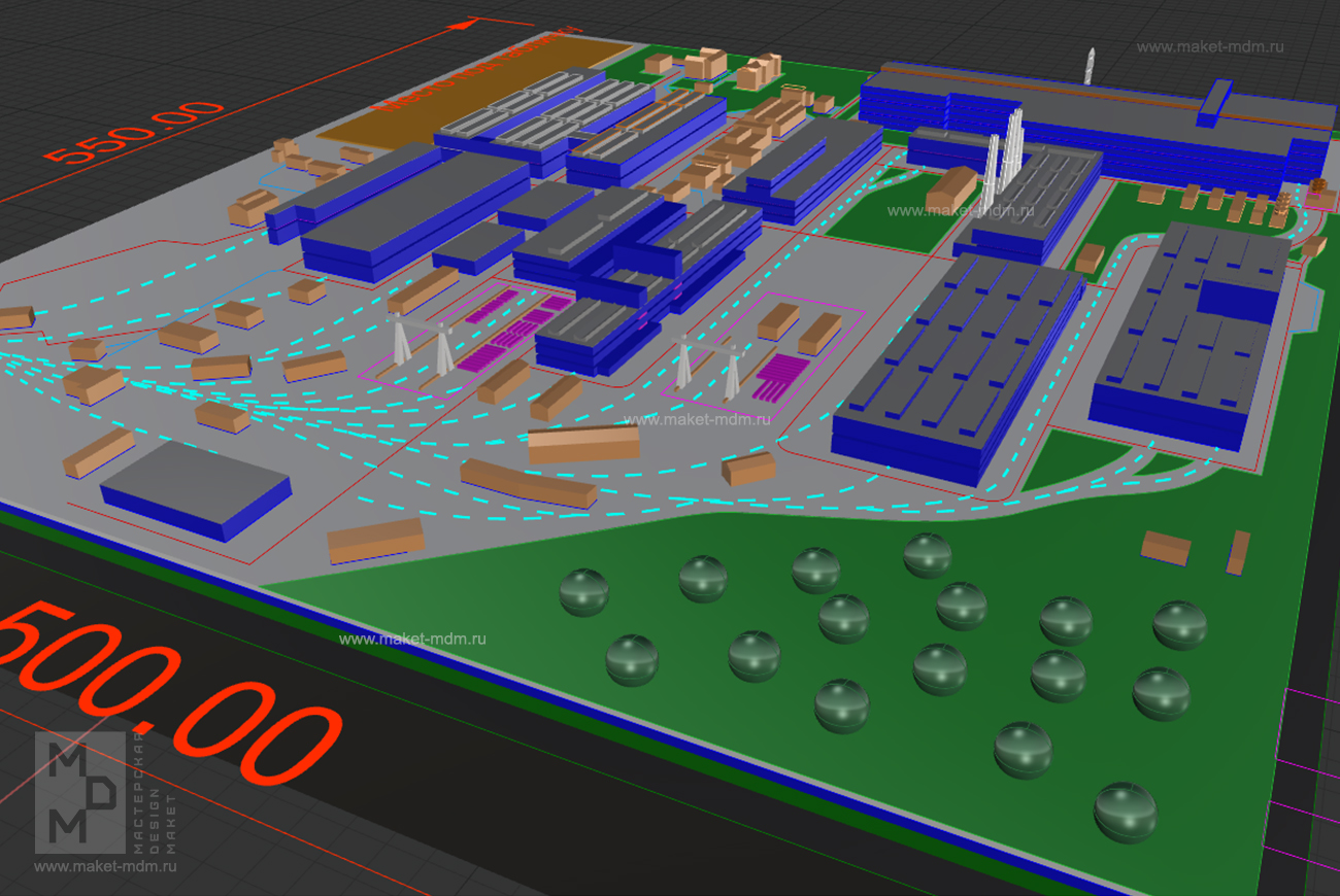 макет завода в подарок 