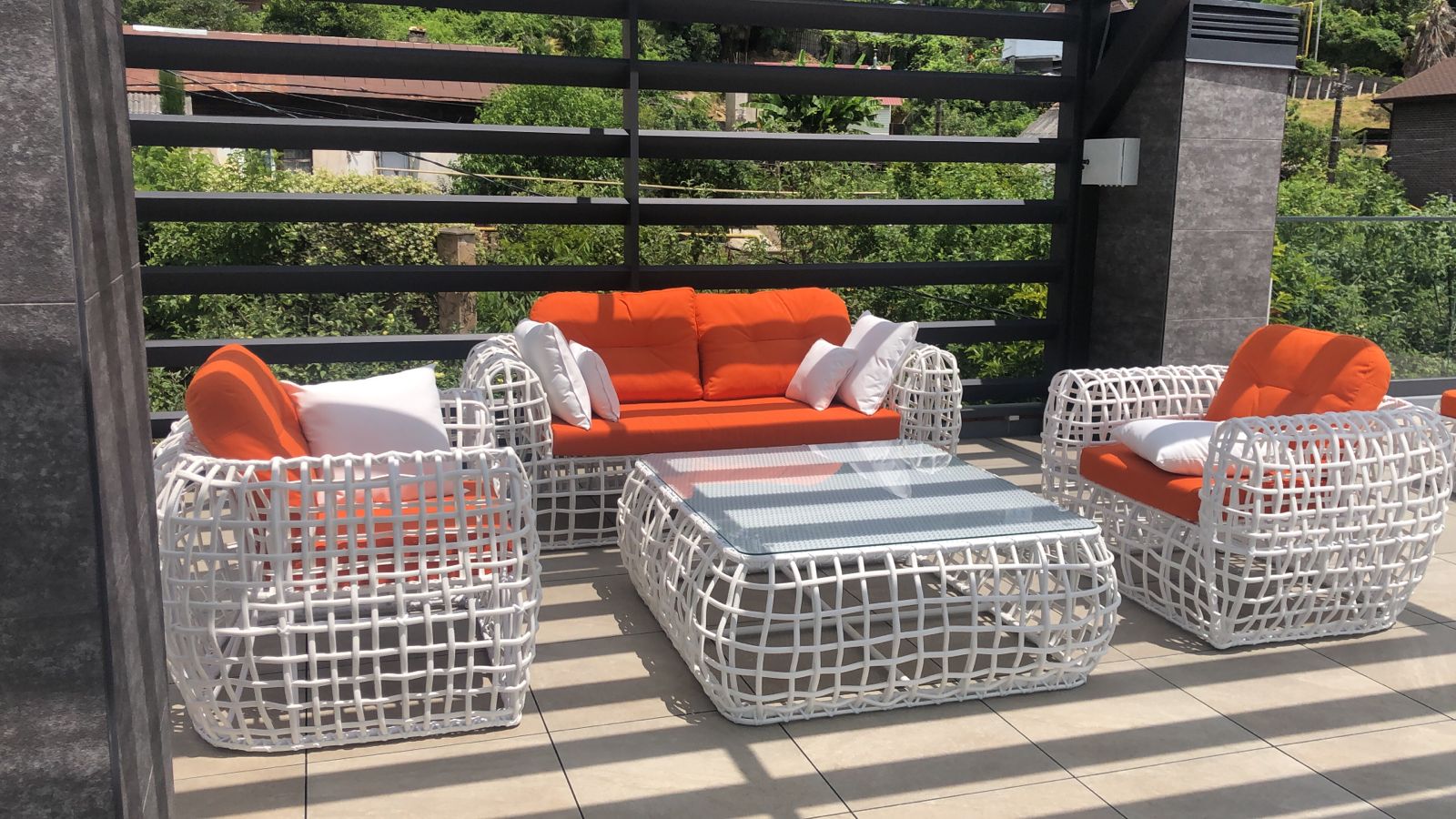 Плетеная мебель из искусственного ротанга Malacca для уличных террас и балконов