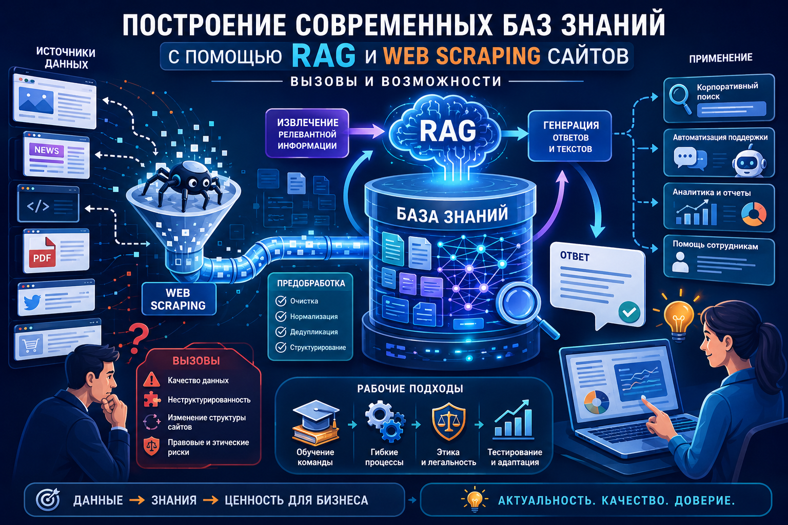 AI'M ASSISTANT, базы знаний, RAG, веб-скрапинг, управление знаниями, автоматизация процессов