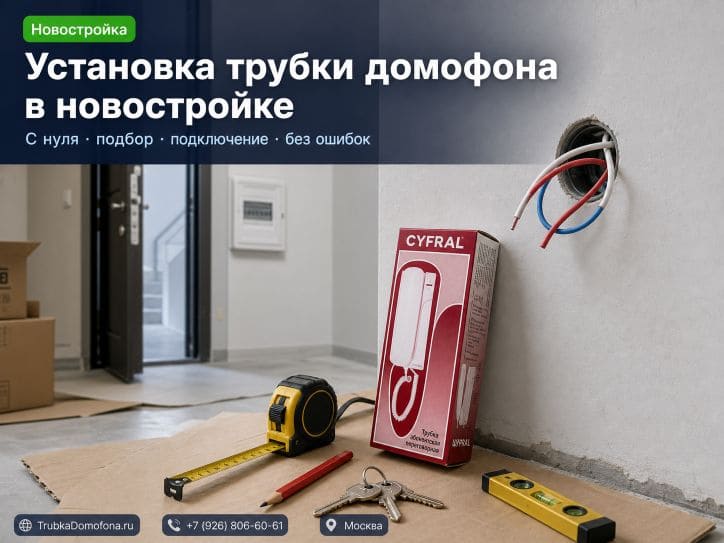 Установка трубки домофона с нуля в новостройке: особенности нюансы рекомендации