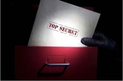 Папка с надписью Top secret
