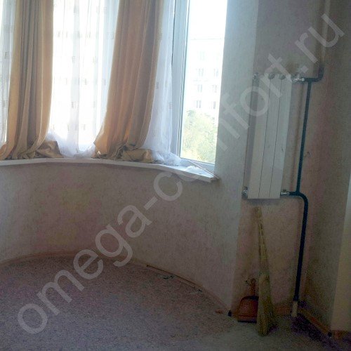 Перенос радиатора отопления на балкон | Перенос батарей на лоджию от ...