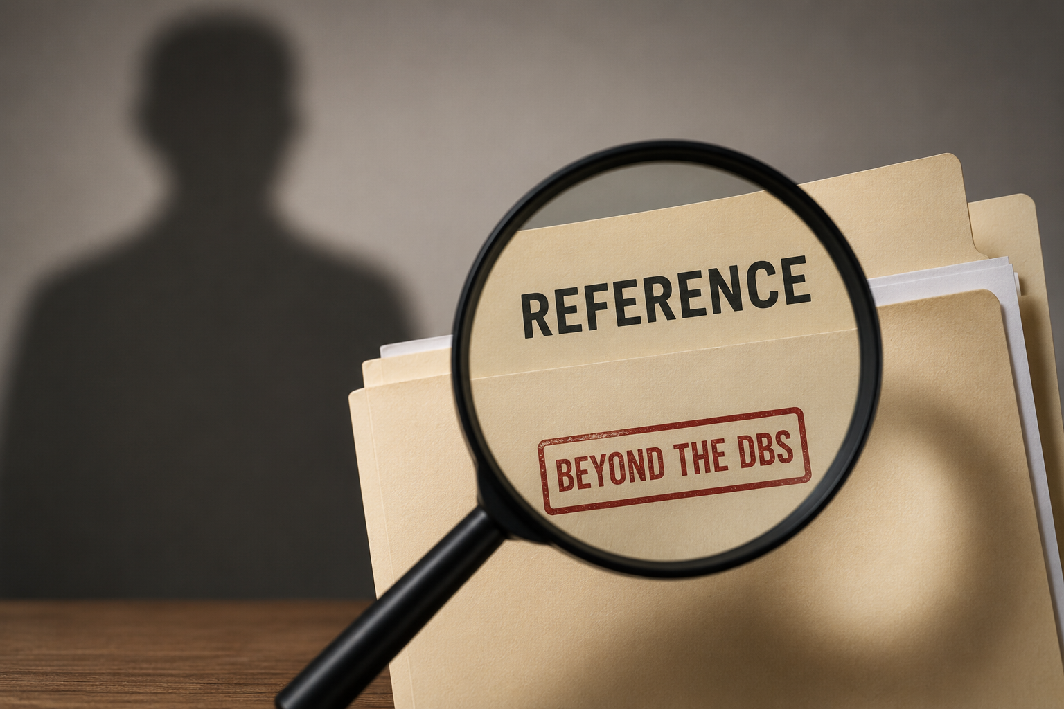 spy glass over paperwork