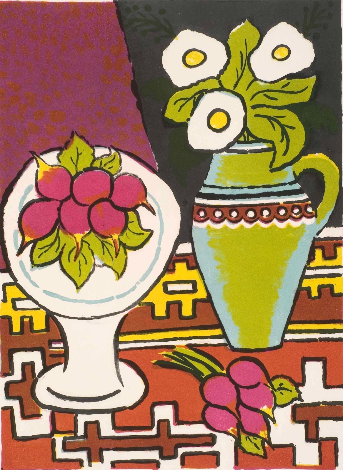 Ведерников А.С. Натюрморт с редиской. 1962 