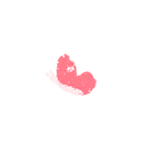 Детский рисунок к настольной игре мотылек с розовыми крыльями летит в воздухе