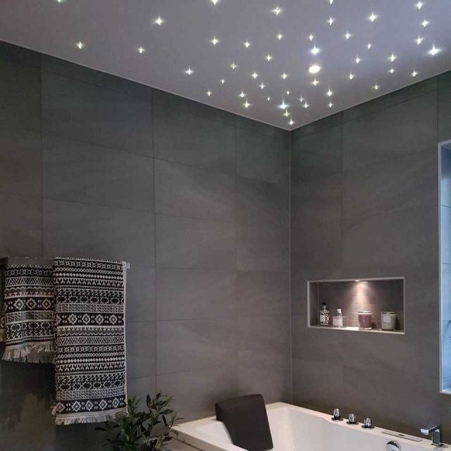 Матовый потолок в гостиной