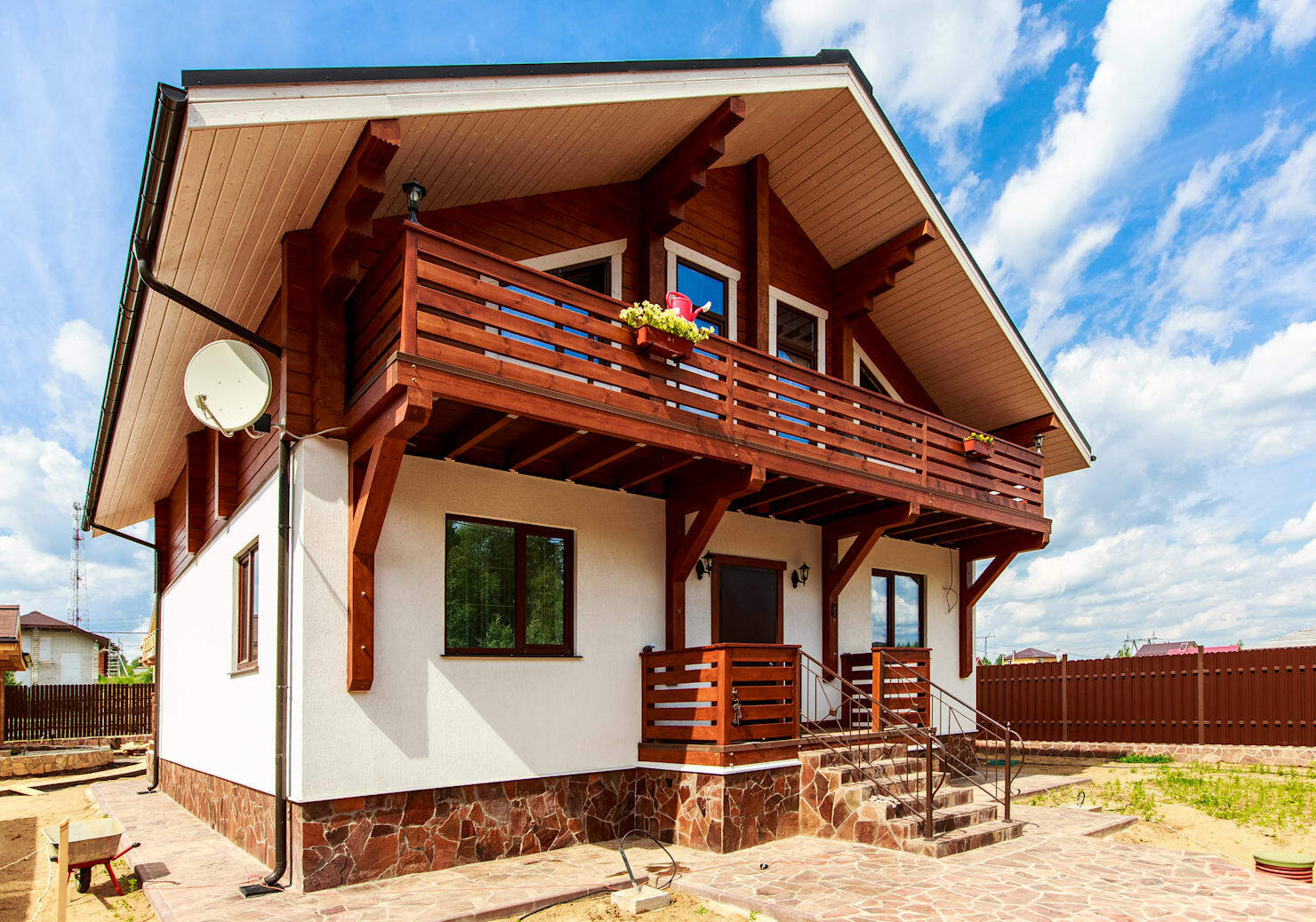 Комбинированные дома | Проекты домов из камня и дерева | Фото и цены на дома | Good Wood