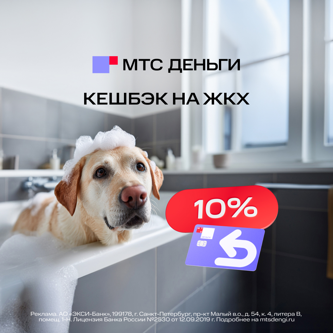 Рекламный баннер дебетовой карты МТС Деньги с кешбэком — МТС-Банк