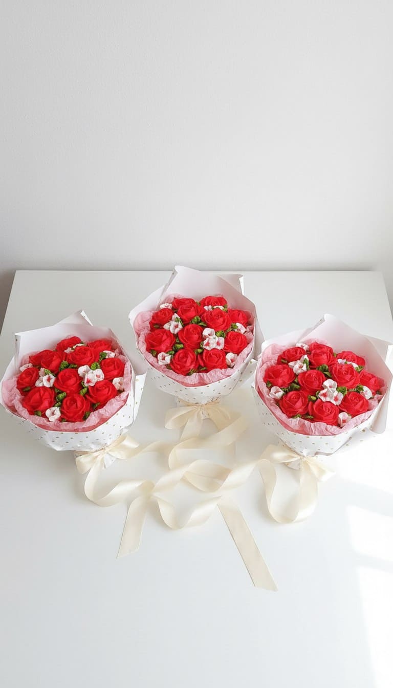 Букет с розами (в размере 20,25,30см) 2