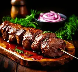 Шашлык из говядины (мякоть) - 300 грамм — заказать с доставкой в Пензе