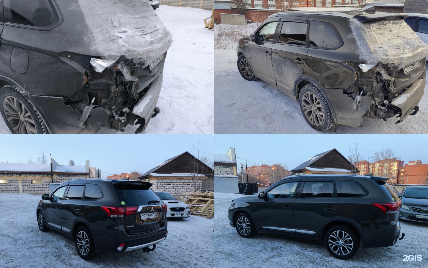 Mitsubishi Pajero Sport: ремонт задней части после ДТП, фото до и после