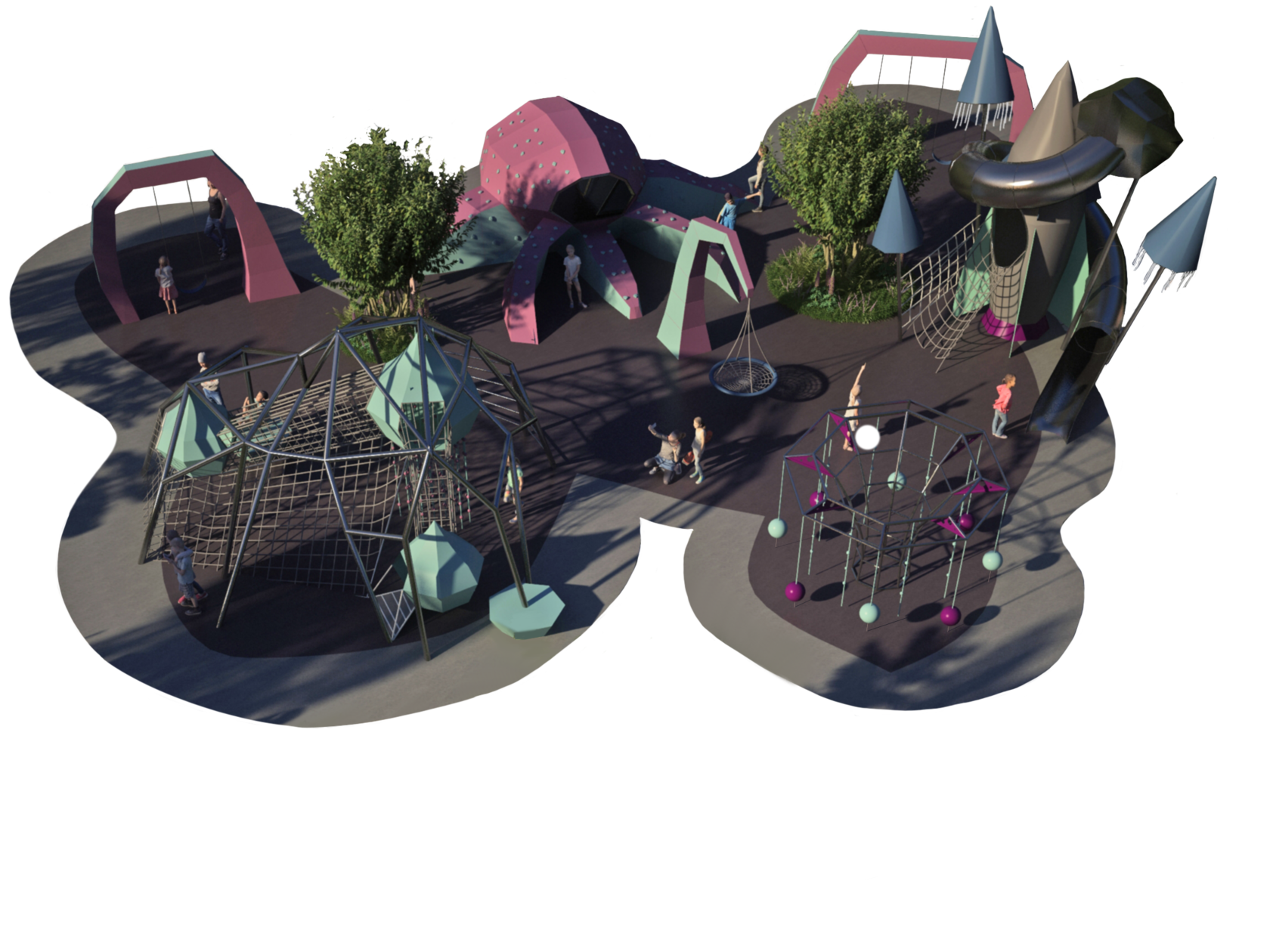 Дизайнерская детская площадка пнг