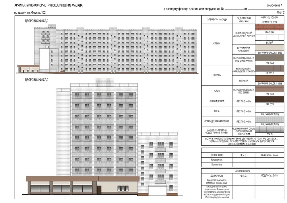 Образец паспорта фасадов