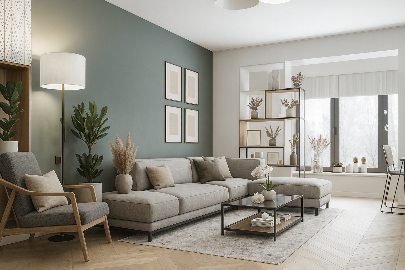 Сканди-премиум: натуральное дерево, матовые поверхности и рассеянный свет