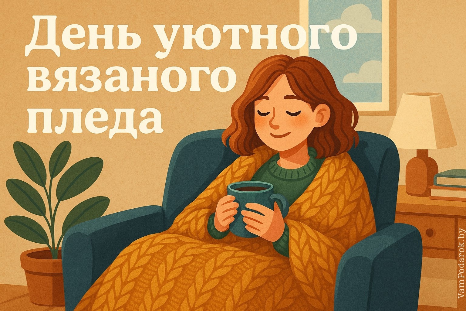 День уютного вязаного пледа
